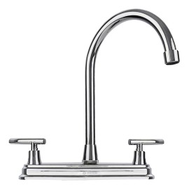 CNX Meer | Mezcladora Para Fregadero Acero Inox. Y Zinc Cromado