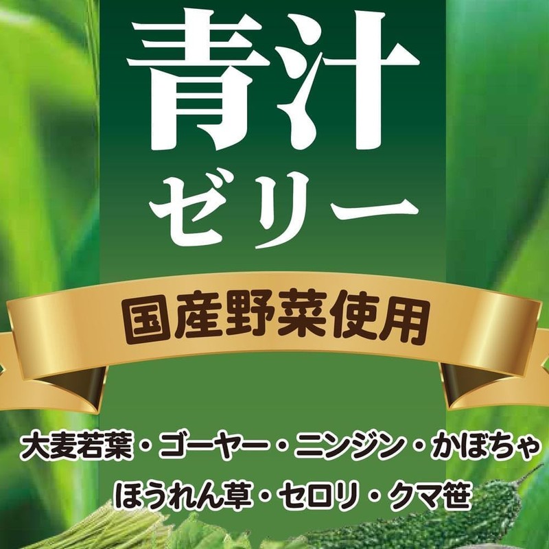 青汁ゼリー乳酸菌入り1袋(10g×14包) スティックタイプ アップル味 国産野菜使用