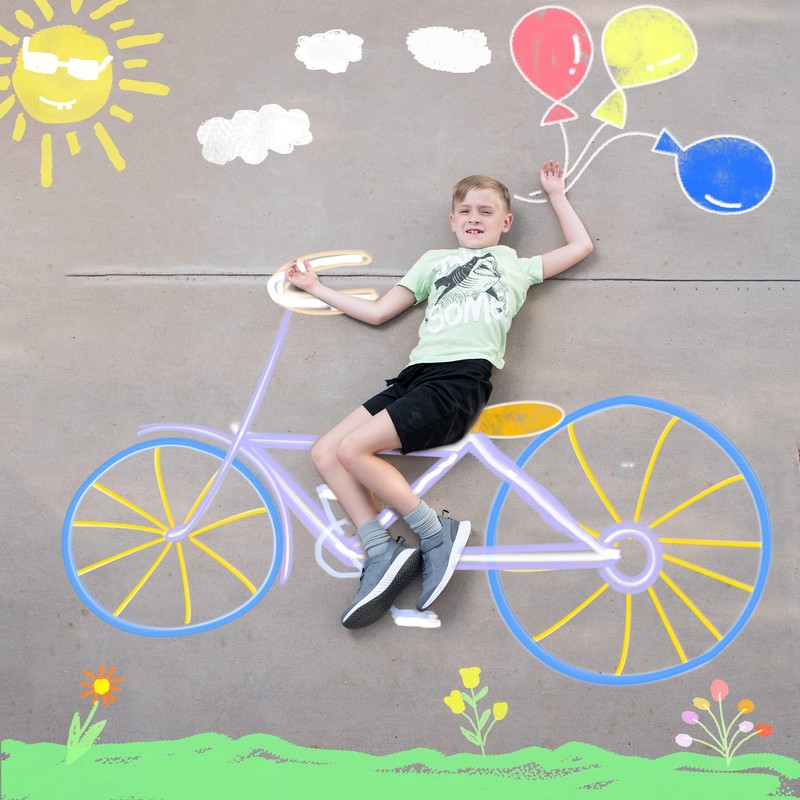 JOYIN 120 PCS Sidewalk Chalks for Kids Giant Box Non-toxic