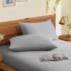 Horbaunal 2 Pack Microfiber Pillowcases Queen Size Light Grey Bed