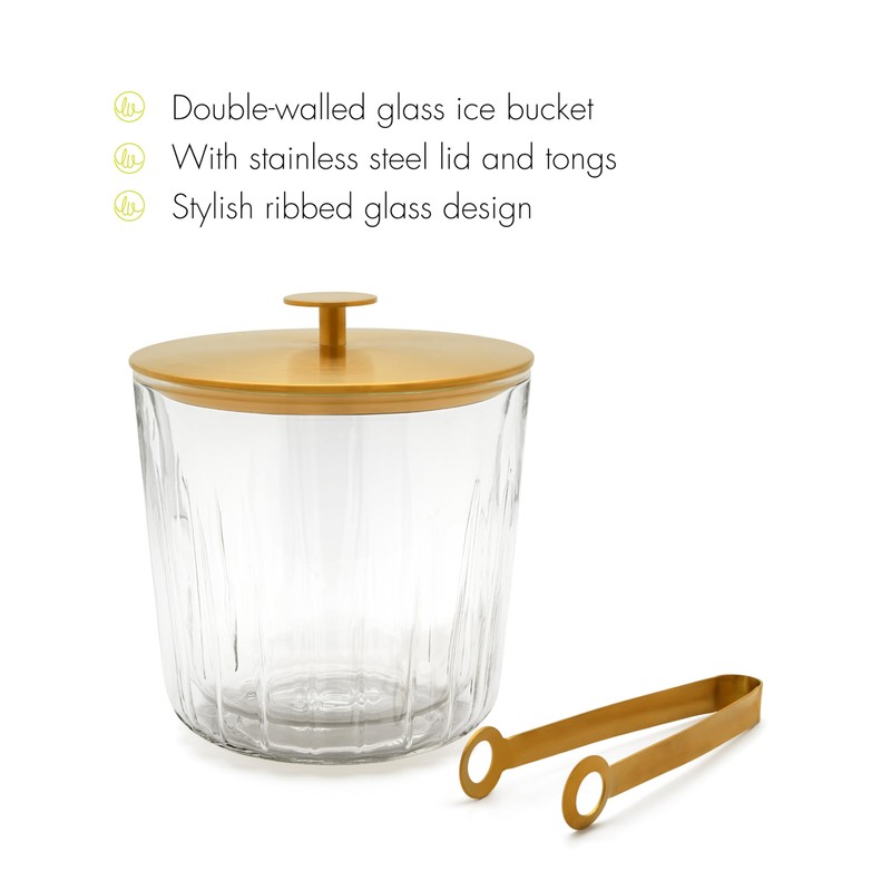Leopold Vienna Gold Glass Ice Bucket LV247000