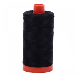 Aurifil Cotton Mako 50wt 1300m 2-Pack: Black (2X 2692)