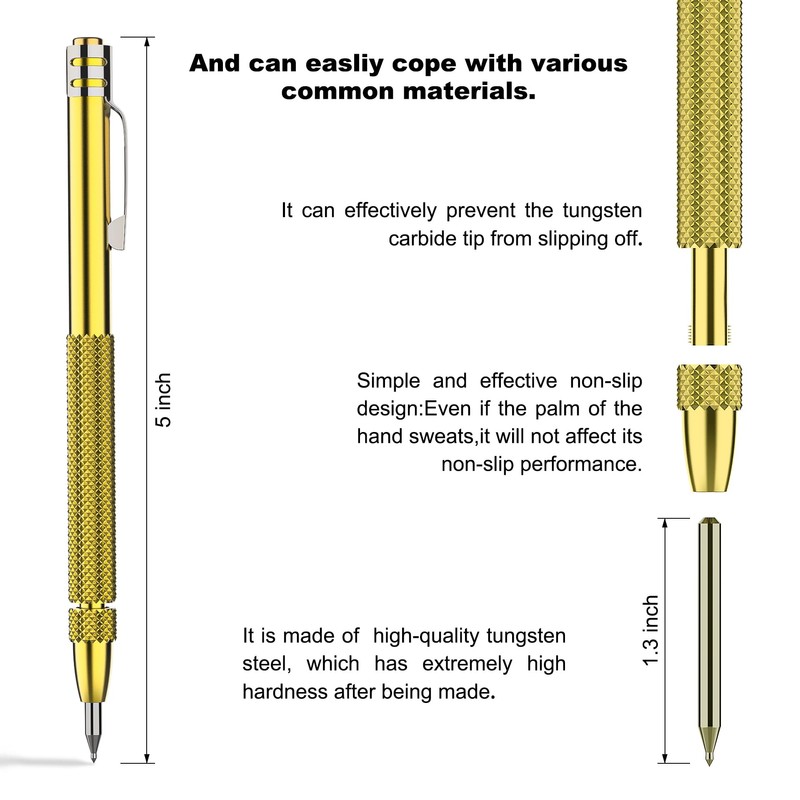 Glieskir 2 Pack Tungsten Carbide Scriber with Magnet,with Extra 12
