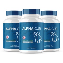 Alpha Cur (3 Pack) Alpha Cur Nerve Health Support Capsules, AlphaCur Pills (180 Capsules)