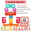 GERUI 20Pcs Wooden Building Blocks,15Pcs Cards,Wooden Number Blocks Toys for