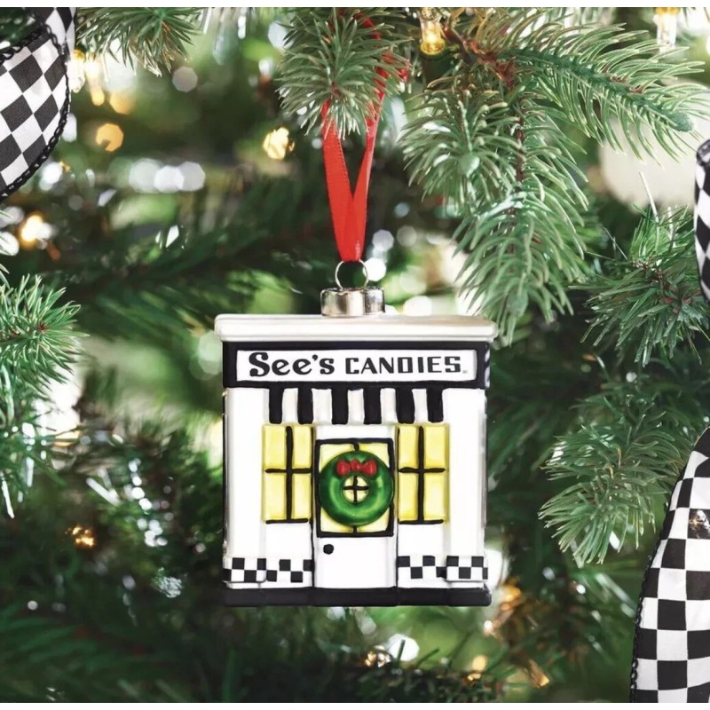 SEE’S Candy Candies 100th Anniversary Limited Edition Glass Holiday Ornament