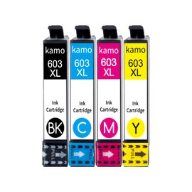 kamo 603 XL Printer Cartridges Compatible with Epson 603 603XL Cartridges Multipack (4-Pack) for Expression Home XP-2100 XP-2105 XP-3100 XP-3105 XP-4100 XP-4105, Workforce WF-2810 WF-2830 WF-2835
