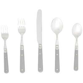 Ginkgo International Le Prix Stainless Steel Dishwasher-safe 30piece flatware set, Service for 6, Grey (22719)