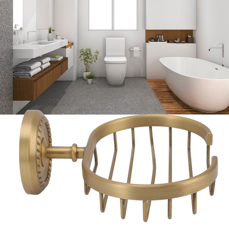 Soap Dish Wall Mounted Twisted Pattern Soap Holder Copper Stainless