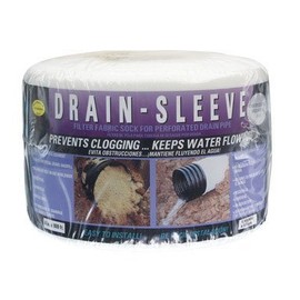 Drain Sleeve Filter Fabric Sock 4" X 100', 3-pack