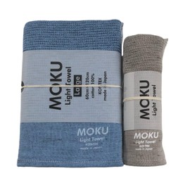 [Contex] MOKU <59508-90> Bath Towel & Face Towel Set (Blue & Gray)