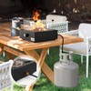 ONLYFIRE OUTDOOR LIVING 15.7" Portable Propane Gas Fire Pit Side-Mounted,