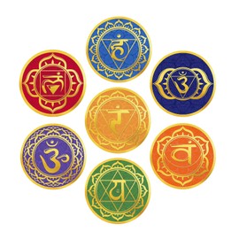 Maydahui Chakra Wall Stickers Decals Yoga Zen Meditation Room Wall Decals 7 Pcs(6" x 6") Peel & Stick Mandala Lotus Pattern Vinyl Art Decals Decor for Yoga Studio Yogis Spiritual Gift