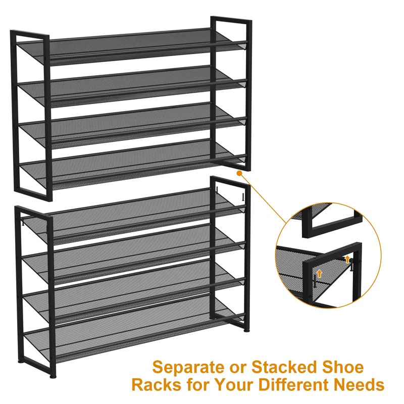 NEYCIL Large Shoe Rack 8 Tier Shoe Organizer, Heavy Duty