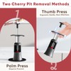 PIUGERU Cherry Pitter Tool, Large 33mm Seed Remover, Food-Grade Stainless