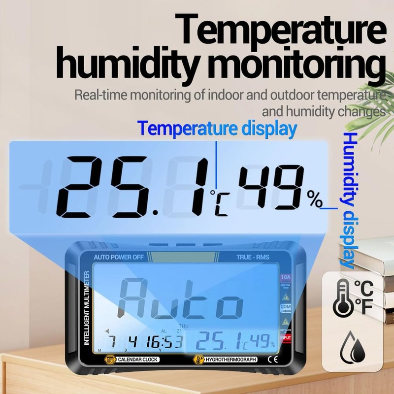 DollaTek 3 in 1 Smart Multimeter Perpetual Calendar Temperature Hygrometer