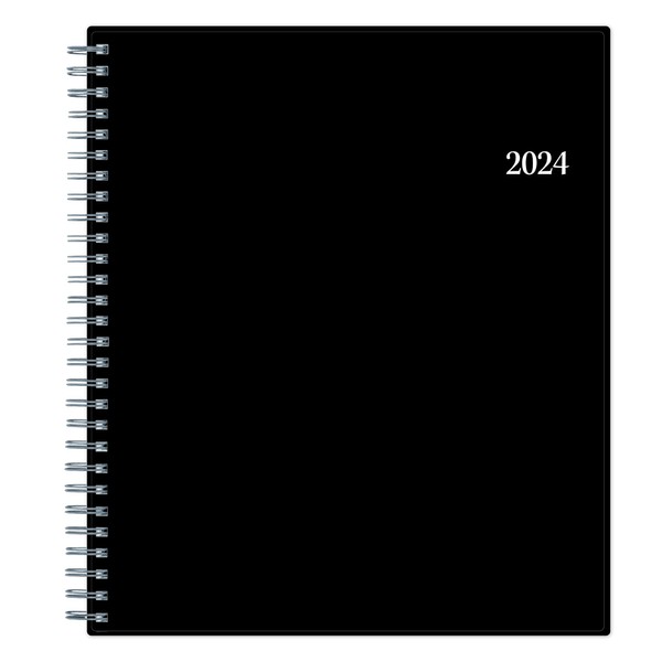 Blue Sky 2024 Monthly Planner, January - December, 8" x 10", Flexible Cover, Wirebound, Enterprise (144727)