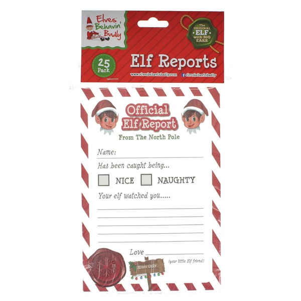 Elves Behavin' Badly Christmas Elf Corner Reports- Pack of 25