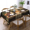 JIANKESEN Retro Wine Bottles Glasses and Grapes Tablecloth Rectangle Cheese