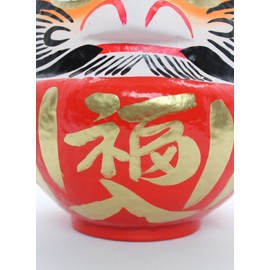 Takasaki Daruma Figurine Object, Red No. 5, 5.9 x 5.5 x 6.7 inches (15 x 14 x 17 cm), Goal Achievement HKDM-5-RE-9