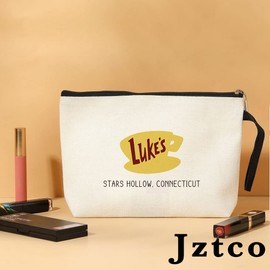 Jztco Gil more Girls Merchandise Luke’s Stars Hollow Connecticut Makeup Bag Luke’s Fans Gift Cosmetic Bag Funny Gifts for Women Gil-more Lover Gifts Christmas Birthday Gift for Women Friends