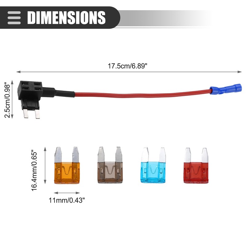 Motoforti Universal Add a Circuit 12V Mini Fuse Tap Holder