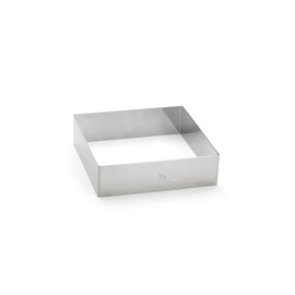 De Buyer 3906.16 Stainless Steel Square Rings, 4.5 cm High