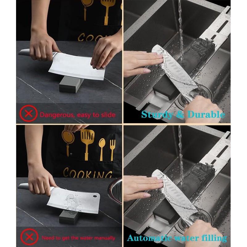 Whetstone holder Sharpening Stone Base - Stainless Steel Adjustable Whetstone