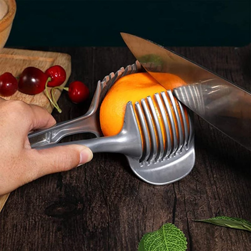 Srrrwunti Tomato Lemon Slicer Stand Fruit Cutter with Handle Kitchen