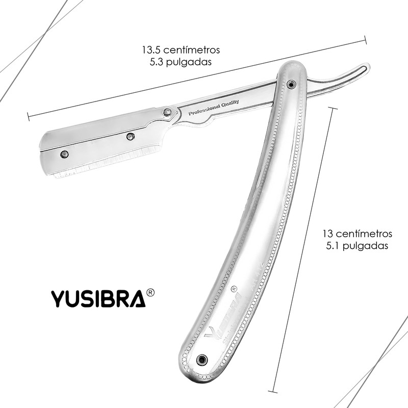 Yusibra Porta Navaja de Barbero, Acero Inoxidable, Afeitar,Calidad Profesional Acero