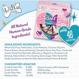 The Lazy Dog Cookie Co. I Ruff You Pup-Pie – All Natural Dog Treat for Special Occasions – Healthy Dog Cookies Made in USA – 6" Celebration Pie – Best Natural Treats for Dogs, 5 oz (Ruff You 2pk)