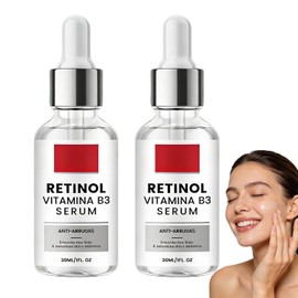 Sérum facial diario con retinol, sérum faciales hidratantes con vitamina B3, sérums para el cuidado de la piel de rápida absorción y no grasos, sérums iluminadores para todo tipo de piel. (2PCS)