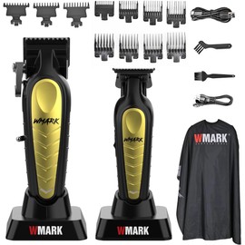 WMARK Máquina Para Cortar Cabello Profesional, Kit de Cortadoras Inalámbricas Para Hombre, con 11 Peines Guía, WMARK 638
