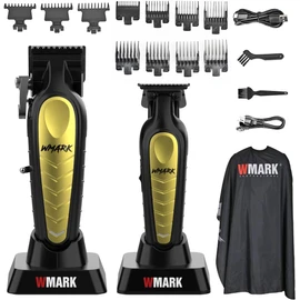 WMARK Máquina Para Cortar Cabello Profesional, Kit de Cortadoras Inalámbricas Para Hombre, con 11 Peines Guía, WMARK 638