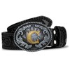 Btilasif Western Belt Buckle Western Cowboy Initial Letters ABCDJMR to