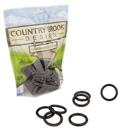 Country Brook Design - 1 Inch Black Powder Coated Welded Heavy O-Rings (10 Pack)