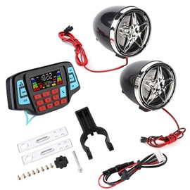 Altavoces Estéreo para Motocicleta, Reproductor de MP3 BT Impermeable para Motocicleta, de Altavoces Estéreo de, Soporte de Tarjeta de Memoria USB, Accesorios para