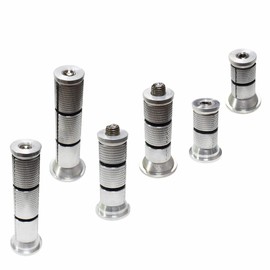 Lotatheta Set 6 sizes Front Fork Headset Expansion Bolt Screw Compression Plug Suspension Inserts Core 28.6/31.8mm 24mm to 30 mm Expander Reusable CNC Knurling Aluminum Alloy Steel For Mountain Bikes
