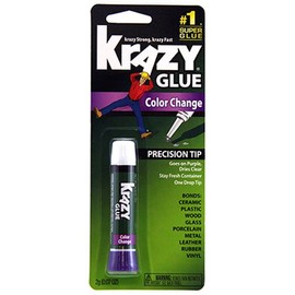 ELMERS Krazy Instant Crazy Glue Color Change Formula Tube 0.07 Oz (Kg58848R)