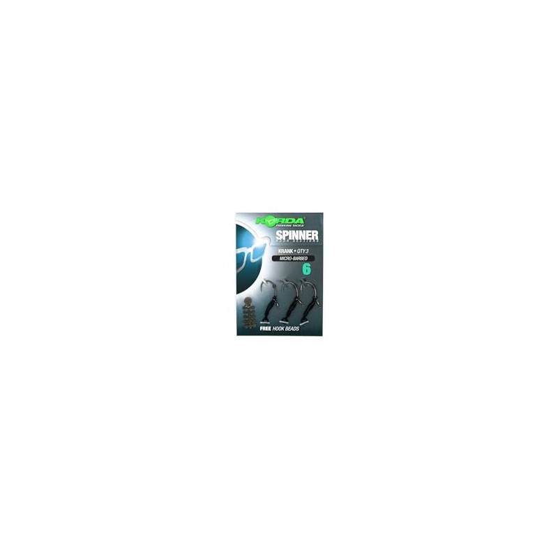 Korda Spinner Hook Sections Krank 4 | Micro-Barbed | Ready-Tied