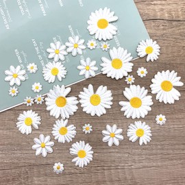 DHER 30 pieces patches for iron-on patches, stickers, embroidered patch, appliqué, cute embroidery patch, iron-on patch, small fresh embroidered fabric patch, trendy embroidery patch, jeans decorative