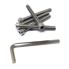 iexcell 5 Pcs M8 x 75mm Thread Pitch 1.25 mm Stainless Steel 304 Hex Socket Head Cap Screws Bolts Kit