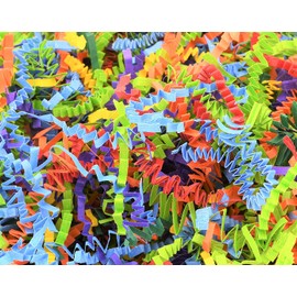 EDS Industries Colorful Mix of Crinkle Paper for Birthdays, Gift Bags or Easter Baskets (Bright Colors Mix, 1 Pound)