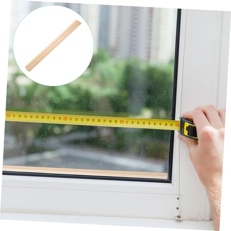 BUTIFULSIC 10pcs Wooden Window Trim Molding Strip Decor Premium Quality