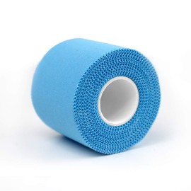 SOONGO Zinc Oxide Tape 3.8cm x 10m Blue Sports Strapping Athletic Tape Inelastic Provide Maximum Support Fixed Joint Good Viscosity Hypoallergenic
