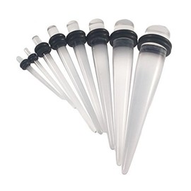 Vault 101 Limited Acrylic Ear Stretching Taper Plug Expander- 1.2mm - 20mm (Clear, 14 MM)