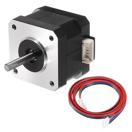 MECCANIXITY 1 Pcs Nema 17 Stepper Motor 42x42x34MM Bipolar 1.3A/3.1V 0.28N.M 42 Motor 2 Phase Servo Motor 1.12 Degree 4-Lead with XH2.54 Cable and Connector for 3D Printer CNC Machine DIY