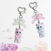 AstraGlam Y2K Cute Cat Keyring Set, Fluffy Cat Pendant with