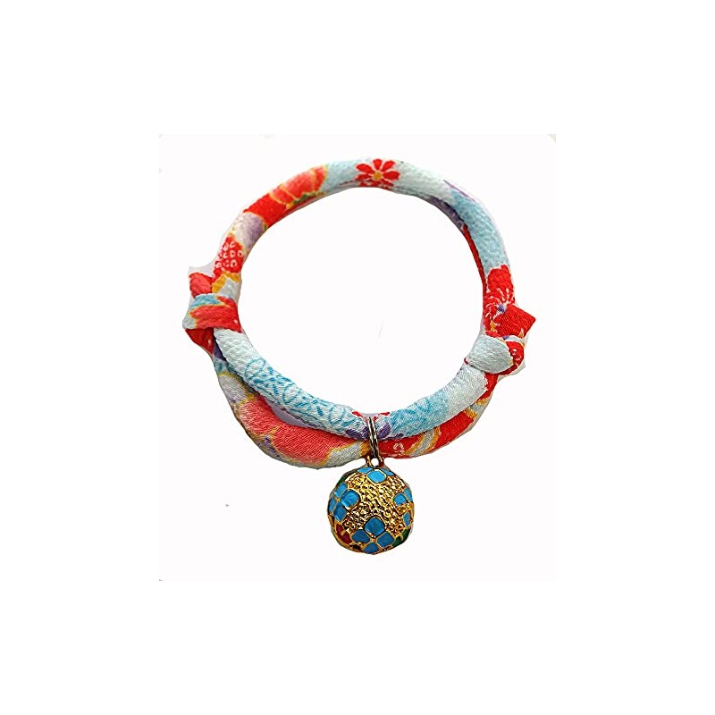 Collar: Cat Collar, Cat Bell Charm (4 Leaf Green, Hydrangea,