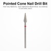 Rolabling Pointed Cone Shaped Nail Drill Bit Nail Polish Gel